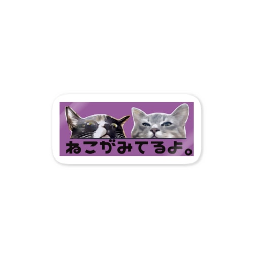 ねこがみてるよ。 Sticker