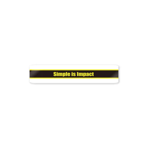 Simple is Impact Sticker