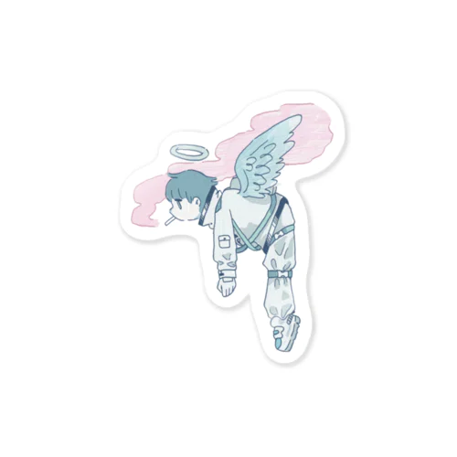 宇宙飛行士天使　背景ナシ Sticker