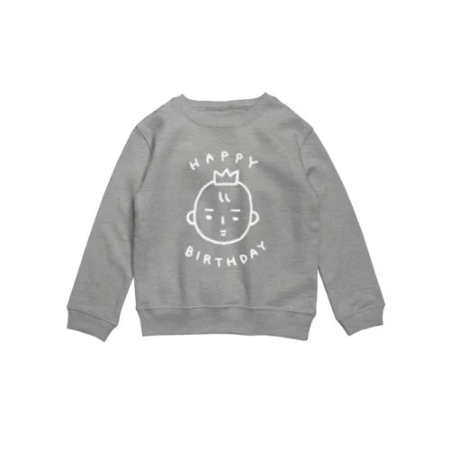 バースデーベイビー(黒ベース) Crew Neck Sweatshirt