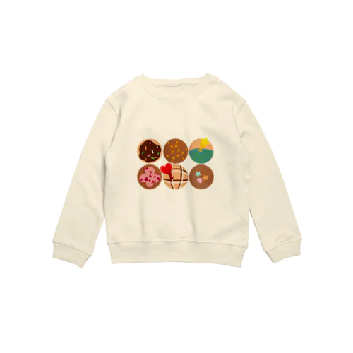 ドーナツたち【こども】 Crew Neck Sweatshirt