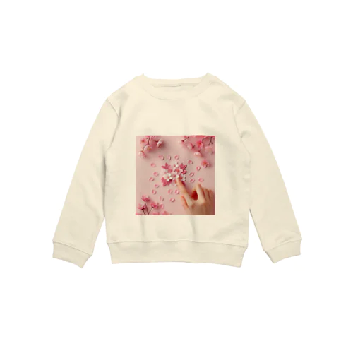 さくらの花びらで遊ぼう♪ Crew Neck Sweatshirt