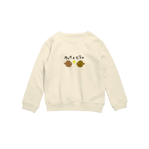 カレイとヒラメ Crew Neck Sweatshirt