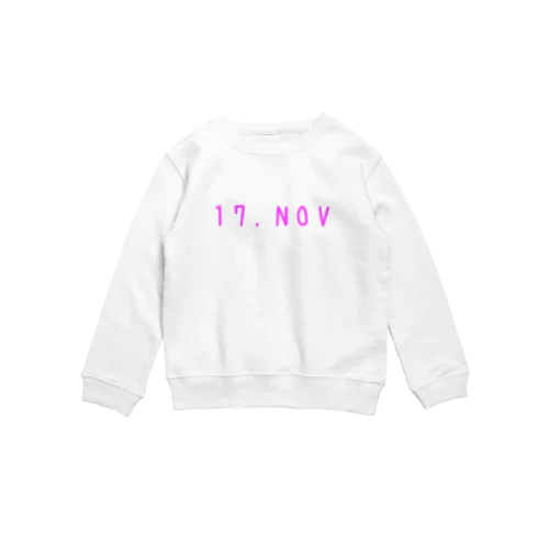 バースデー［17.NOV］ピンク Crew Neck Sweatshirt