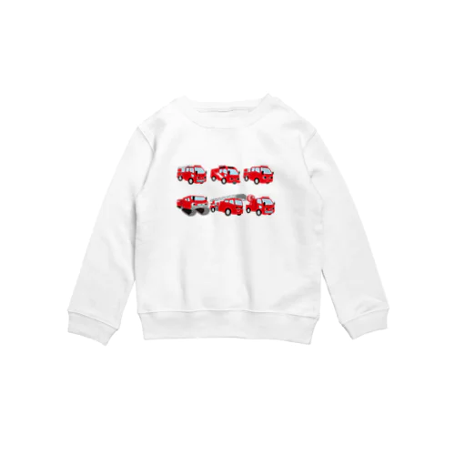 消防車　集まれ！ Crew Neck Sweatshirt