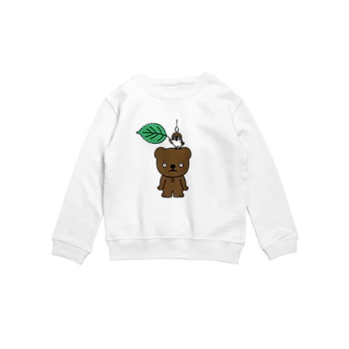 キッズサイズ こぐまとスズメと雨のしずく Crew Neck Sweatshirt