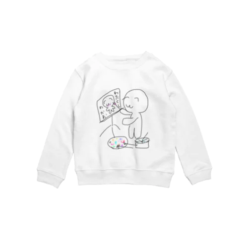 芸術のわたくし(自画像？) Crew Neck Sweatshirt