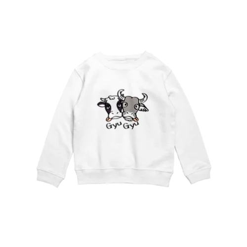 キッズサイズ　牛のギュウギュウ Crew Neck Sweatshirt