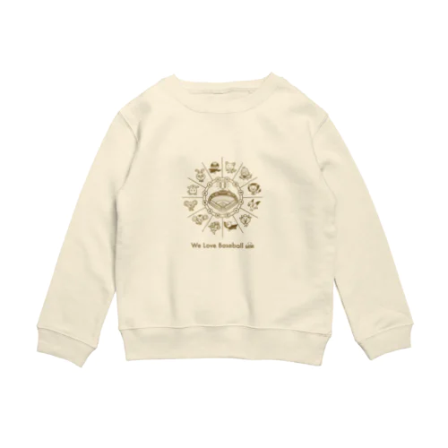 「野球大好き」トキメキゴールド Crew Neck Sweatshirt