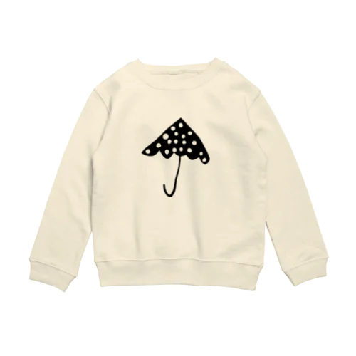 スウェット for Kids／パラソル・黒 Crew Neck Sweatshirt