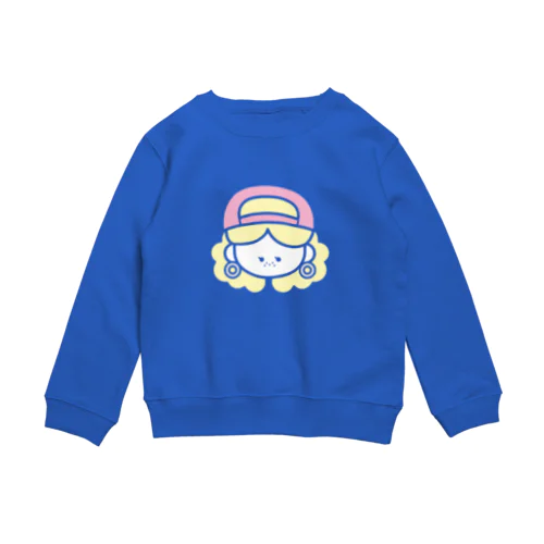 SOBAKASU スポーティガール(PINK CAP) Crew Neck Sweatshirt