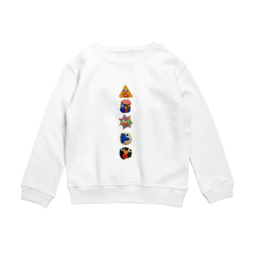 うー画伯の粘土星人 Crew Neck Sweatshirt