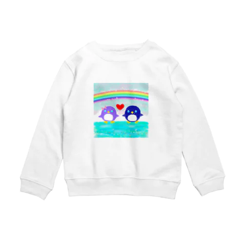 仲良しペンギンちゃん   Crew Neck Sweatshirt