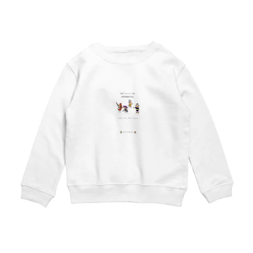 【うちな〜ぐぅち】ぅわぁび しちゃ みじり ひじゃい（月星太陽＆エイサーキャラクターのcollaboration） Crew Neck Sweatshirt