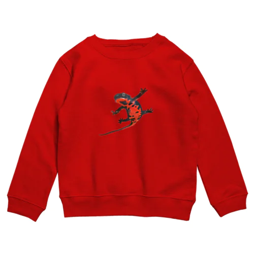 アカハライモリのキメポーズ Crew Neck Sweatshirt