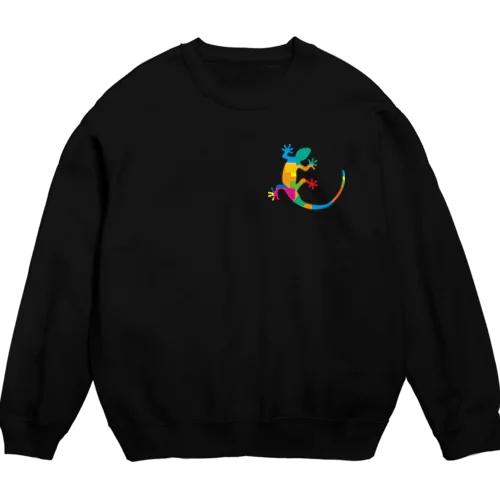 カラフルヤモリ Crew Neck Sweatshirt