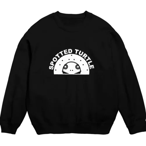 キボシイシガメ白抜き Crew Neck Sweatshirt