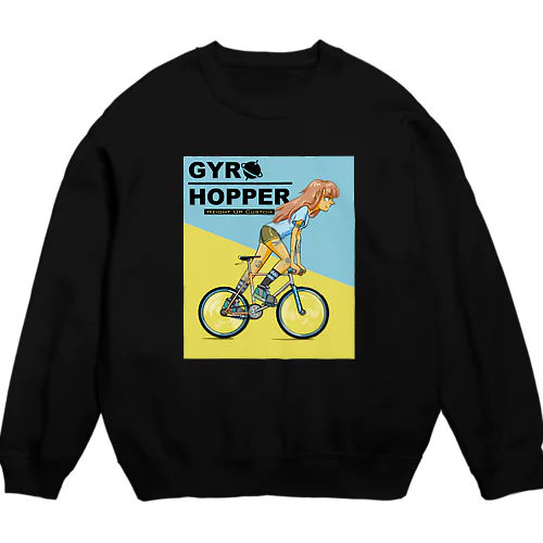 GYRO HOPPER (inked fixie girl) Crew Neck Sweatshirt