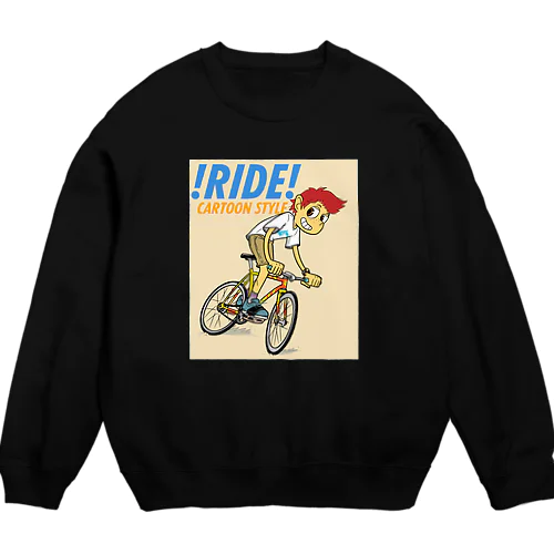 !RIDE! (CARTOON STYLE) Crew Neck Sweatshirt