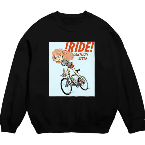 !RIDE! (CARTOON STYLE) Crew Neck Sweatshirt