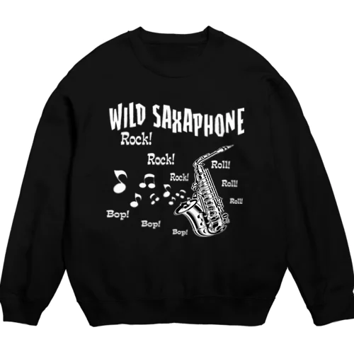 Wild Saxaphone Crew Neck Sweatshirt