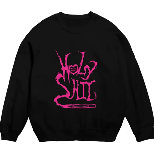 HOLYSHIT PINK LOGO Crew Neck Sweatshirt