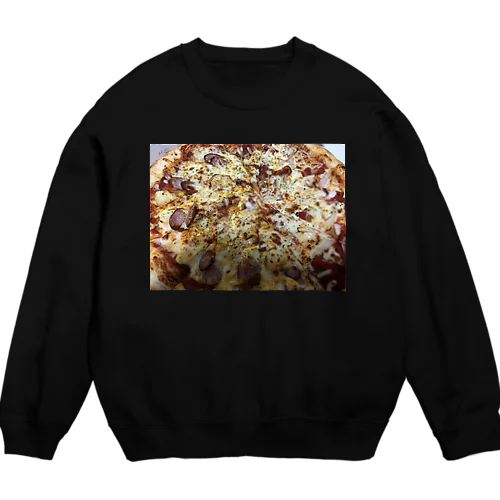 ピザ中毒 Crew Neck Sweatshirt