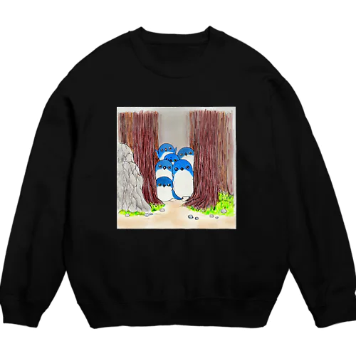 我々がフェアリーペンギンを見ている時、フェアリーペンギンもまた我々を見ているのだ Crew Neck Sweatshirt