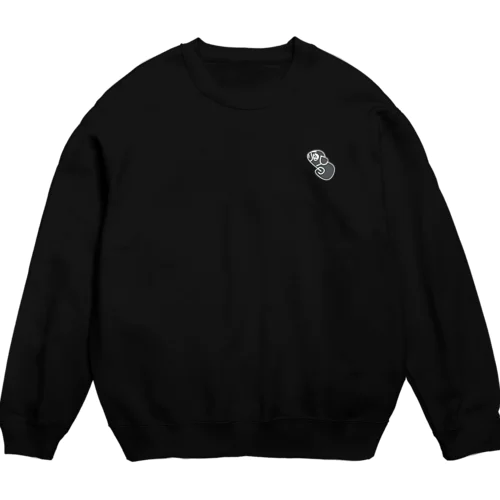 黒PAGGY チラ見トレーナー濃 Crew Neck Sweatshirt