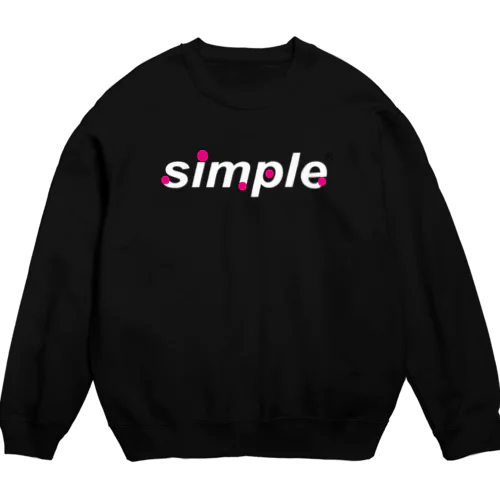 Simple  Decoration Sweat Crew Neck Sweatshirt