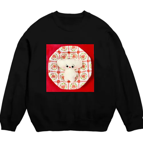 中華どんぶりにいるぎょーざわくん Crew Neck Sweatshirt