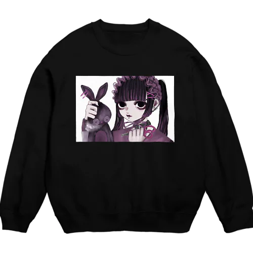 ピアスうさぎ Crew Neck Sweatshirt