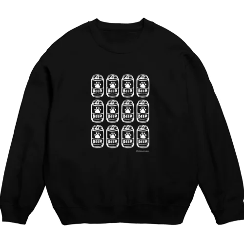 肉球印ビール(生地濃色) Crew Neck Sweatshirt