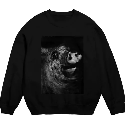 scoffing pig!_01 Crew Neck Sweatshirt