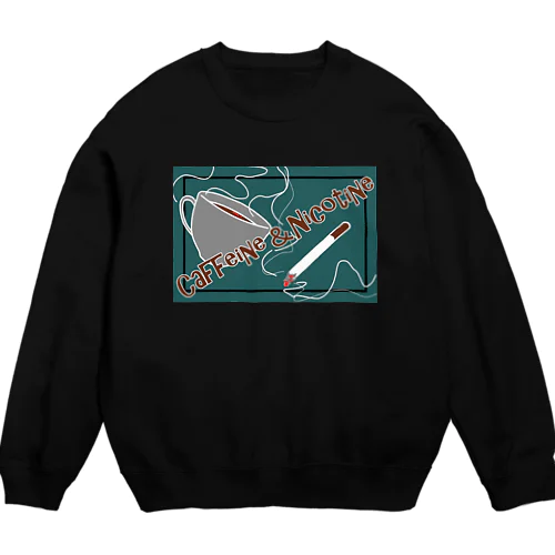 中毒シリーズ(コーヒーとタバコ) Crew Neck Sweatshirt