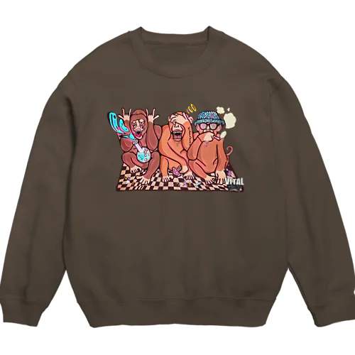 VITAL×SFIDANTE猿 Crew Neck Sweatshirt