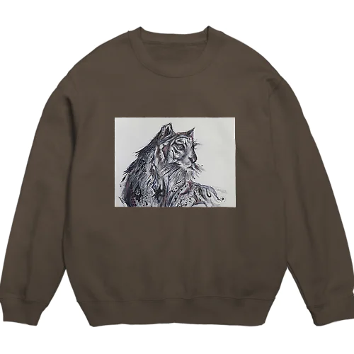 時に遇えば鼠も黒虎となる Crew Neck Sweatshirt