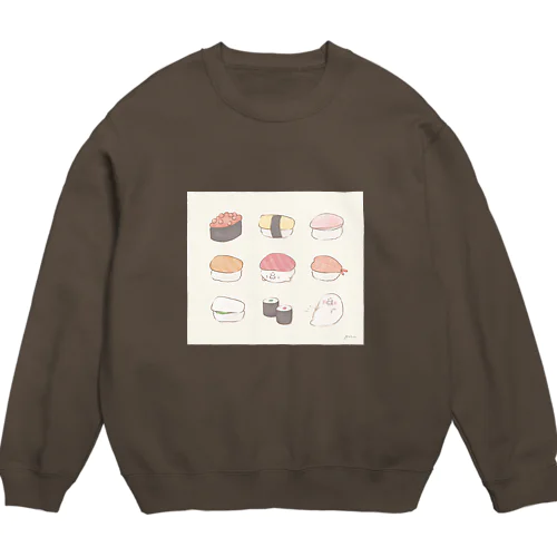 ゴマたん お寿司屋さんの Crew Neck Sweatshirt