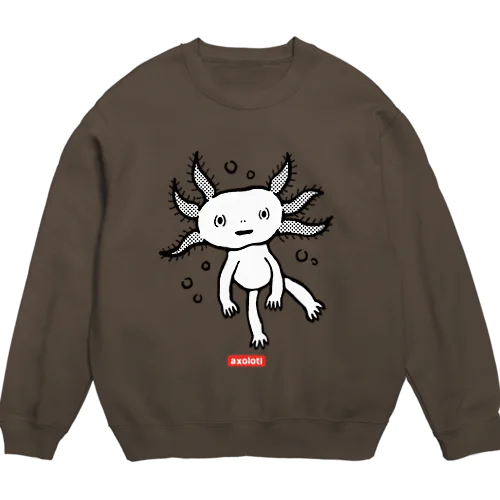 おとぼけ顔のウパさん_モノクロver Crew Neck Sweatshirt