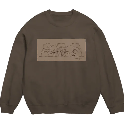 「コーヒーの魔法」（フレームデザイン） Crew Neck Sweatshirt