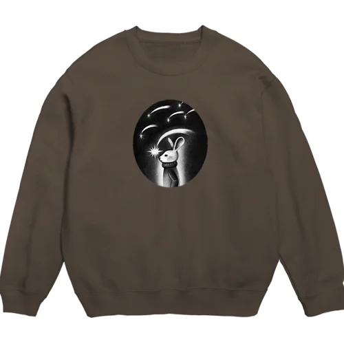 星降る夜に野ウサギは Crew Neck Sweatshirt