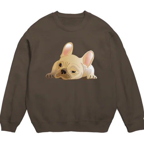 すねてるブルちゃん Crew Neck Sweatshirt