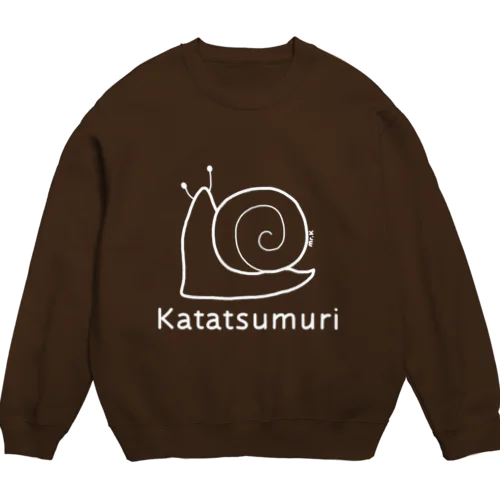 Katatsumuri (カタツムリ) 白デザイン Crew Neck Sweatshirt