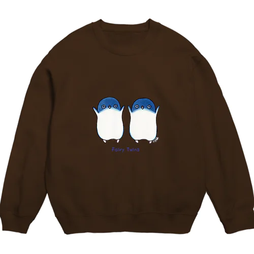 ふたごのフェアリーペンギン(ロゴあり) Crew Neck Sweatshirt