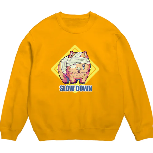 SLOW DOWN イエロー スウェット