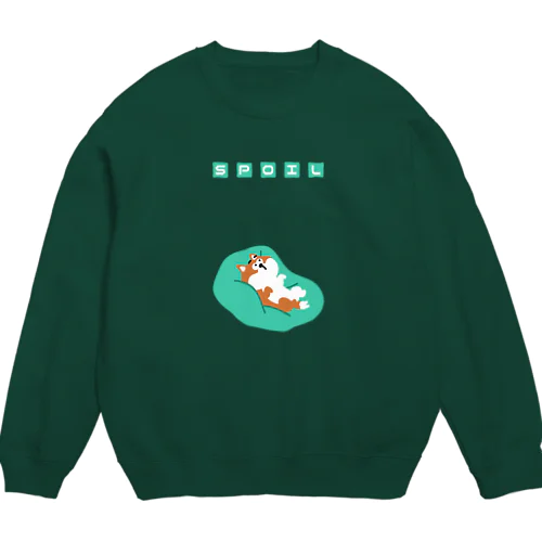 ダメになるイヌ Crew Neck Sweatshirt