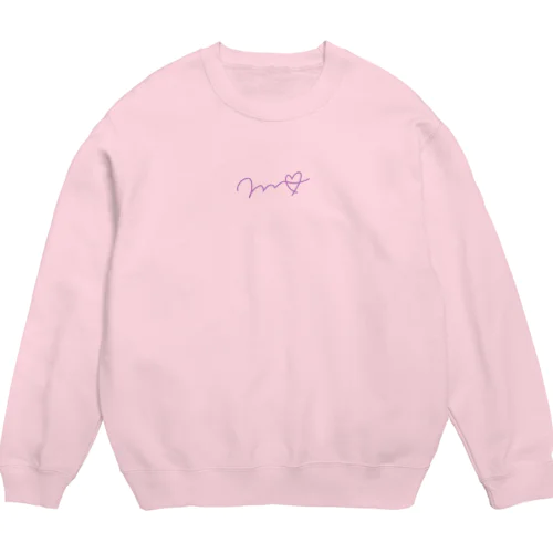 mochiii channel (サイン風ロゴ) Crew Neck Sweatshirt