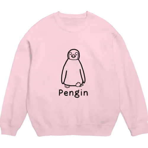 Pengin (ペンギン) 黒デザイン Crew Neck Sweatshirt