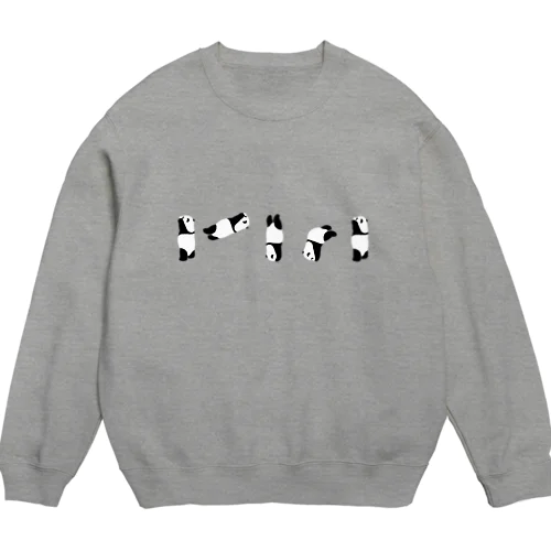 スローモーション＊パンダ Crew Neck Sweatshirt