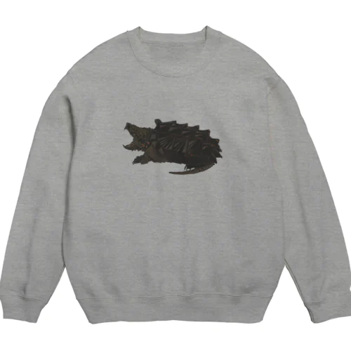 ワニガメ Crew Neck Sweatshirt